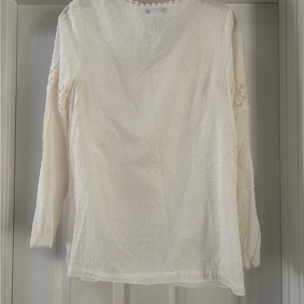 Ultra Pink Cream Lace Blouse - Picture 2 of 6